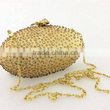 Women HANDMADE crystal diamond evening bags with chain