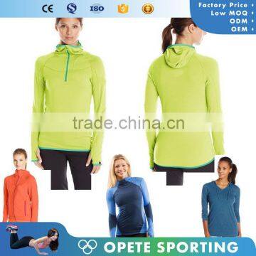 (Trade Assurace)wholesale custom breathable workout hoodies/ women sports hoodies