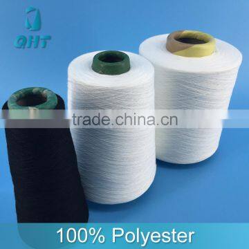 White 100% polyester staple fiber 10s/1 spun yarn made in china