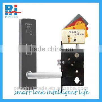 Elegant RFID hotel door handle locks with Black colour