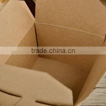 Custom Fit High Temperature Kraft Paper Material Take Away Fast Food Box photo-6