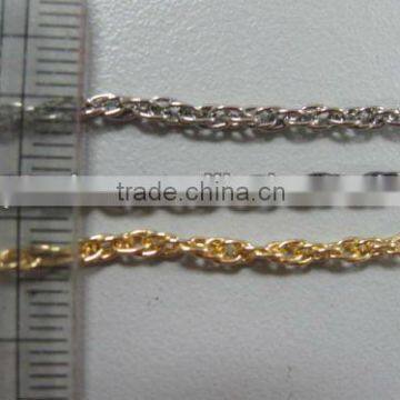 SILVER/GUNMETAL/GOLD color Metal Chains for Necklaces & Pendant DIY Notion 2mm 1YD