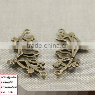 Wholesale Diy Jewelry Zinc Alloy Branch Kissing Birds Pendant photo-4