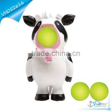 EVA Ball Shooting Vinyl Cow Toy