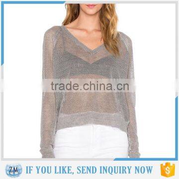 slim fit plus size knitting sweater women with fancy color