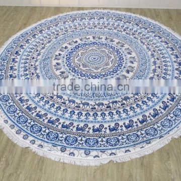 Custom Printed Mandala Round Beach Towel