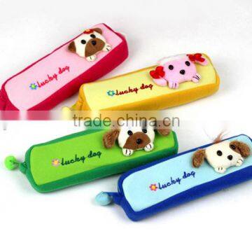 Lovely color plush animal stationery bag creative cute dog pencil case                        
                                                Quality Choice