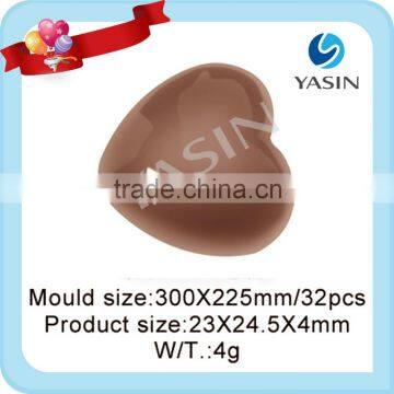 hot sale heart shaped polycarbonate chocolate mould