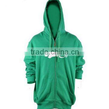 custom high quality green plain printed men fittness hoodies wholesale