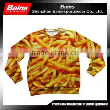 Solid color sublimation full print sweatshirt fleece fabric