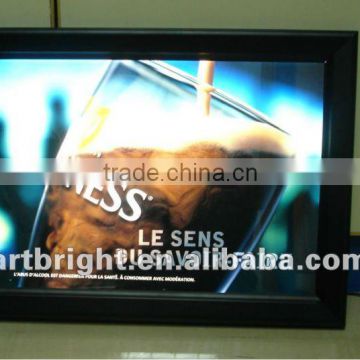 Advertising LED slim light box with flip-open frame