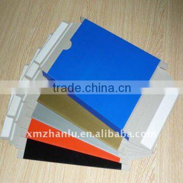 Colorful DVD box mailers made of 350gsm white lined chip board