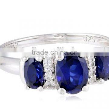 Women's 925 Sterling Silver Sapphire Ring FQ-9057