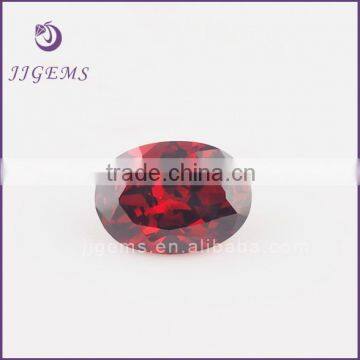 Top Quality oval shape garnet korean cubic zirconia for jewelry