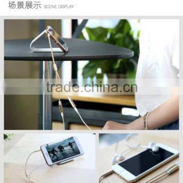 Baseus Jack 26cm 2 in 1 Audio Cable for Mobile Phone Headphone Fluency Series Female to Male 3.5mm Stereo Audio Cable MT-5737