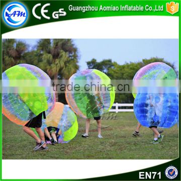 Commercial inflatable belly bump ball bubble soccer tpu loopy ball for hire