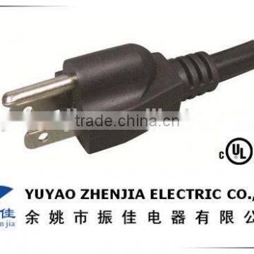 lower price UL approve three pins AC power cord flat plug power plug