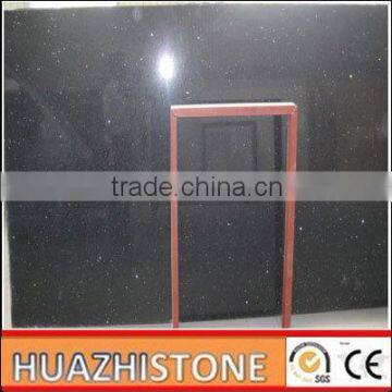 China natural polished black starlight quartz stone slab