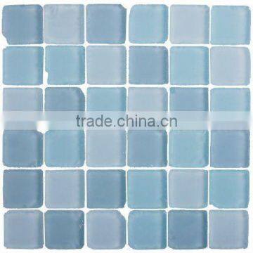 12''X12'' light blue blend tumbled 48 mosaic