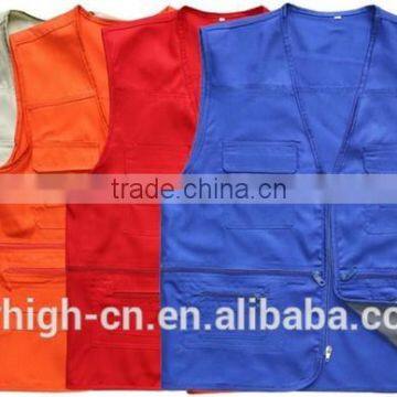 custom logo promotion work polyester waistcoat