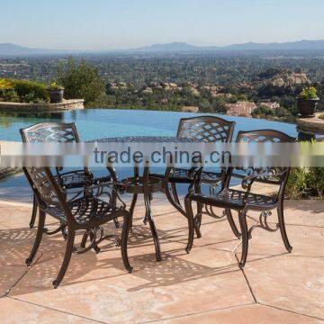 OMI 5-piece Cast Aluminum Bronze Outdoor Dining Set