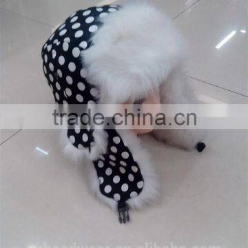 China manufacture wholesale fur hat/ russian style fur hat/ fur pom pom hat