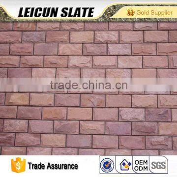 China red color Wall decorative stone mushroom stone slate wall cladding mushroom stone