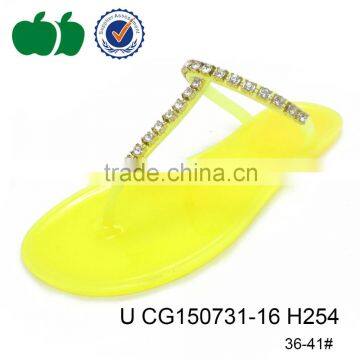2015 Popular Beuatiful Lady Cheap Pvc Slipper With Diamond photo-4