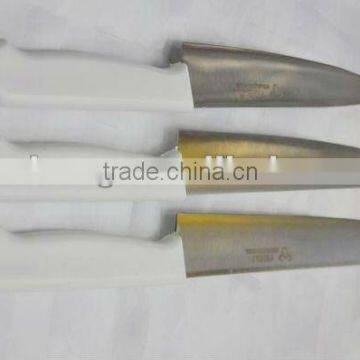 white handle stainless steel knife with different sizes