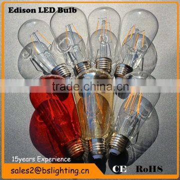 st64 e27 base 6 watts dimmable filament led bulb 2600k-6500k supplier