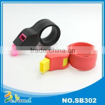 Sports customized slap whistle silicone wristband