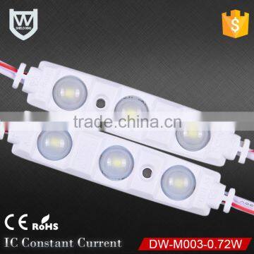 China supplier 12V ip65 waterproof 0.72W 2835 3PCS led module with lens for the advertising light source