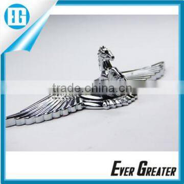 Custom zinc alloy emblems plastic chrome lettering 3M shiny chrome badge ABS plastic badge emblems