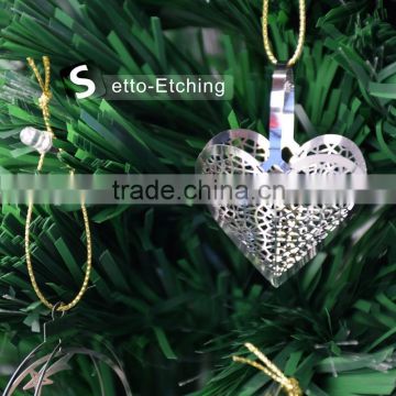 Wholesale etching metal hanging ornaments