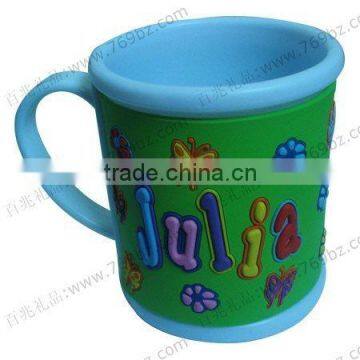 Factory 3d mug with dog handle,plastic mugs with handles