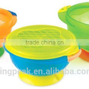 2015 Hot Selling BPA free Portable Spill Proof Suction Baby Bowl/Kids Suction Bowl/kids food bowl