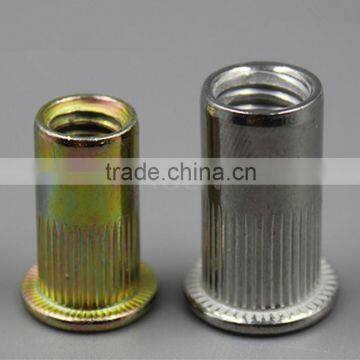 Rivet nut m12 countersunk head knurled body