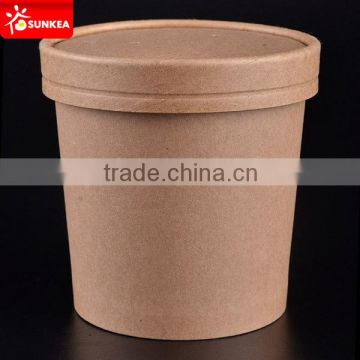 Disposable 32oz kraft paper soup cup