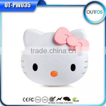 5600mah Portable Hello Kitty Power Bank for Children Christmas Gifts