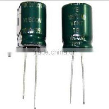 High frequency aluminum electrolytic capacitor