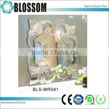 flower shape engraving silver mirrors for home decor