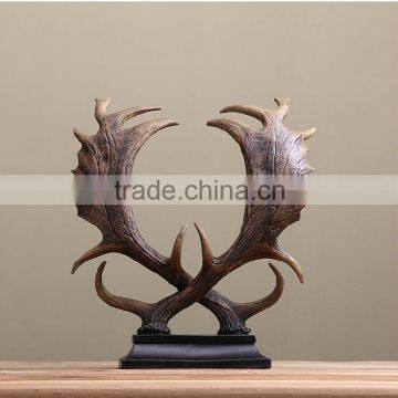 Europe home and hotel table resin antler craft handmade decoration for sale