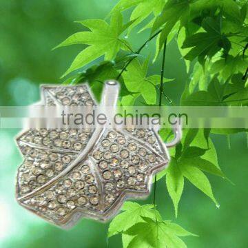 Top Sale Jewellery Leaf USB Flash Drive with Keychain For Promotion