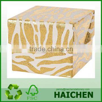 Customized logo printed handmade gift box packaging