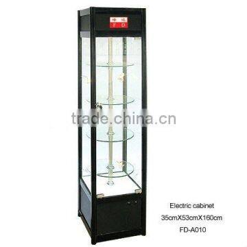 Decorations or jewlery electric ratating glass display cabinet