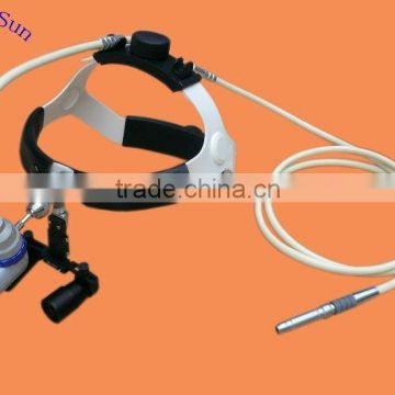 medical surgical fiber optical headlight with loupe