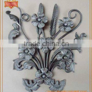 welded wrought iron sheet metal fence panel