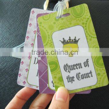 plastic bulk travel luggage tag (M-PT337)