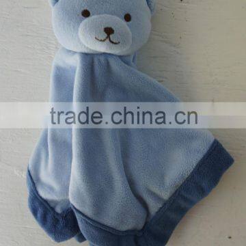 Cheap EN71 Material Blue Animal Teddy Bear Blanket Baby