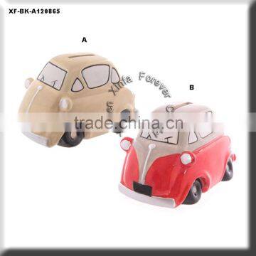 mini ceramic beetle style car coin bank